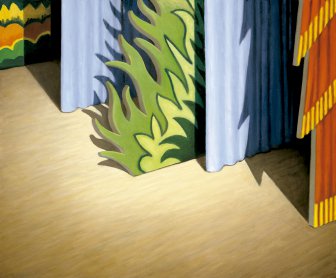 Cen&aacute;rio com labaredas verdes