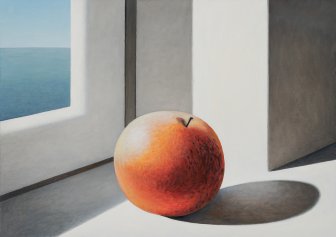 [Window with Apple]