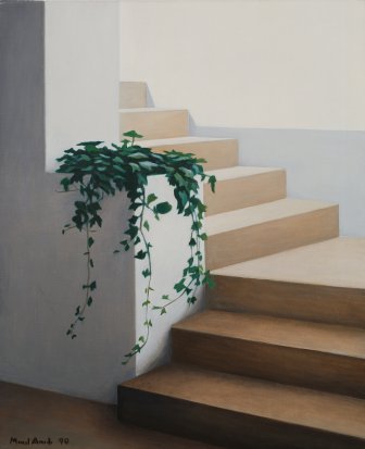 Escada com floreira