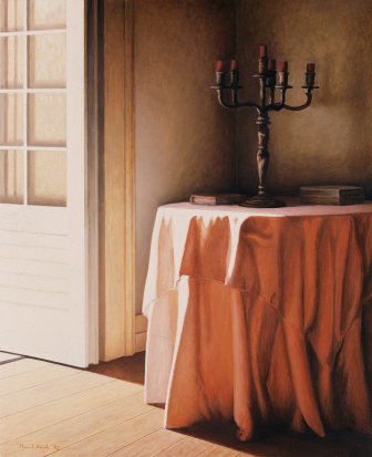 [The small round table]