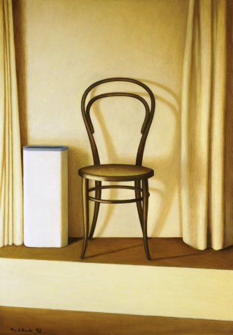 [Chair Between Curtains]