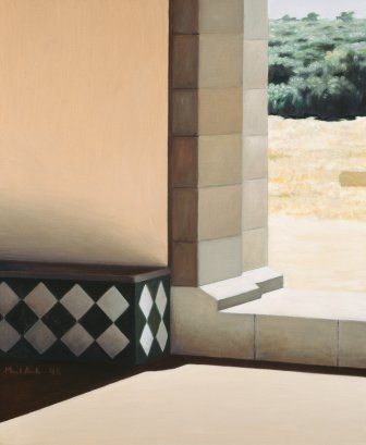 [Corner with Tiled Bench (study)]