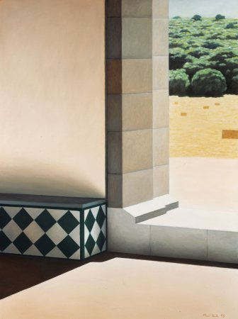 [Corner with Tiled Bench]